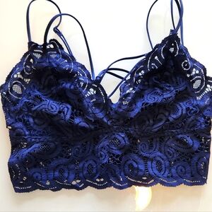 Victoria Secret Lace Strappy Back Longline Bralette